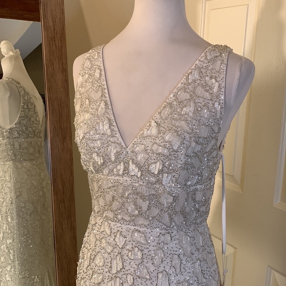 MAC DUGGAL
Hand Embellished Sleeveless Beaded Gown with Sweeping Train - Picture 5 of 15